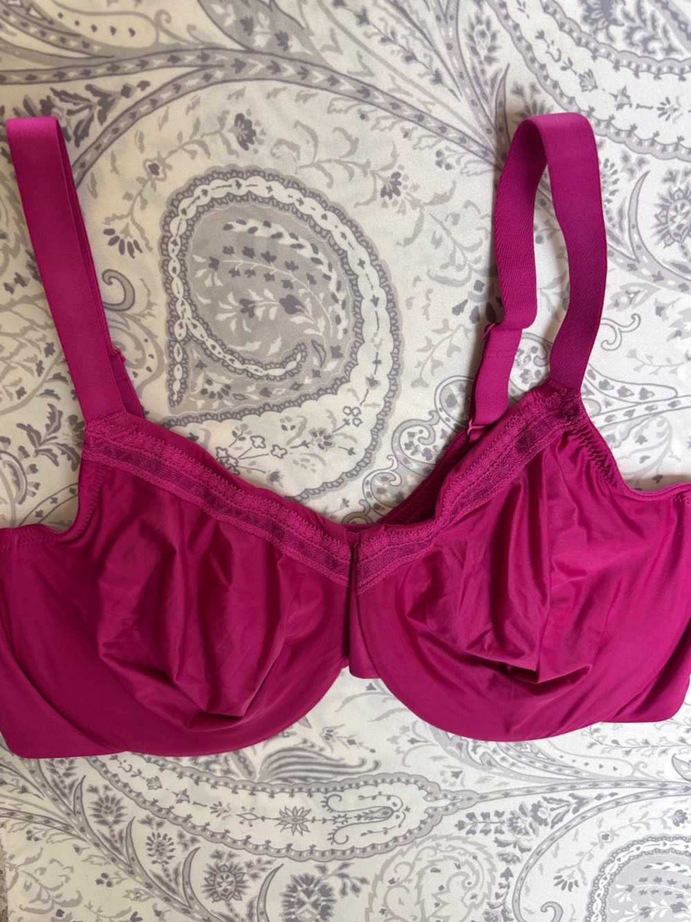 Wacoal Fuchsia Pink Full-Coverage Unlined Bra-size 42DD